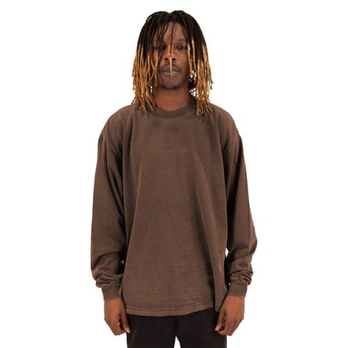 SHGDLS Men's Garment-Dyed Long Sleeve T-Shirt