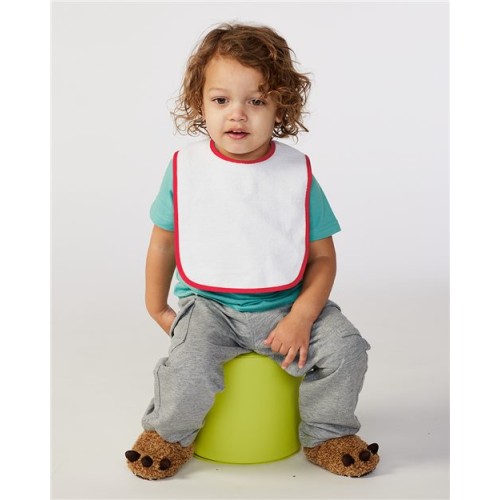 1003 Infant Contrast Trim Terry Bib