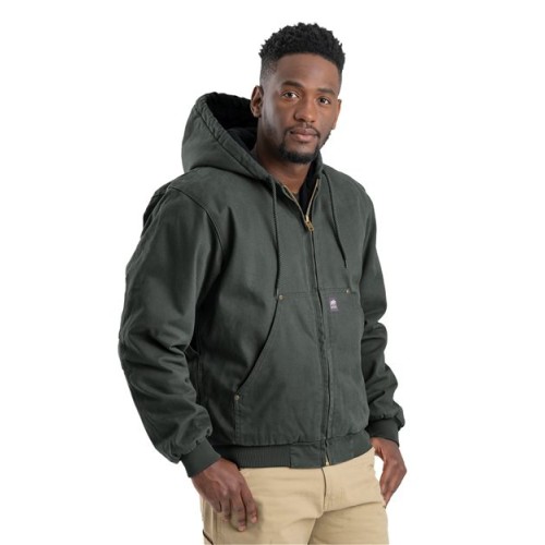 HJ375T Men's Tall Heartland Washed Cotton Duck Hooded Jacket