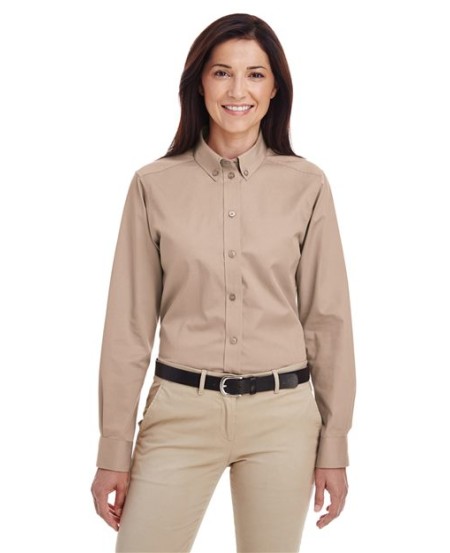 M581 Men's Foundation Cotton Twill Dress Shirt with Teflon