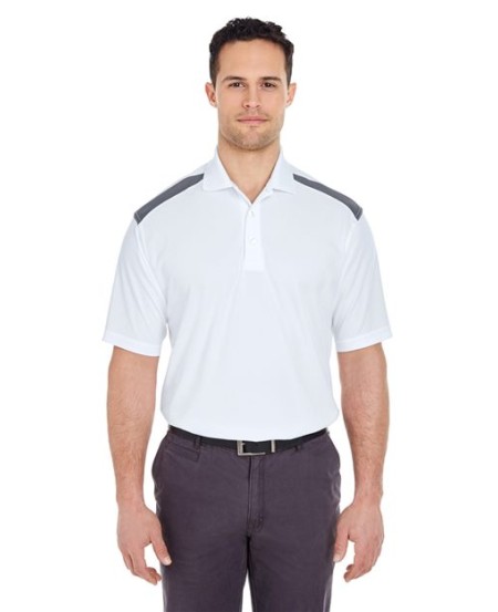 8215 Unisex Cool  Dry Two-Tone Mesh Piqué Polo