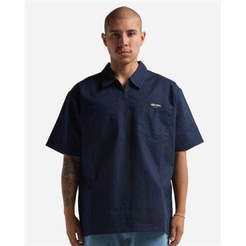 SHQZWS Work Heavyweight Quarter-Zip Short Sleeve Shirt