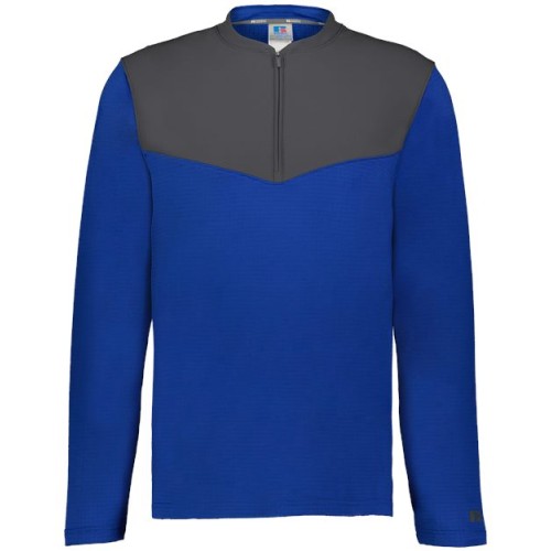 R03GKM Unisex Sideline Grid Fleece Quarter-Zip Pullover