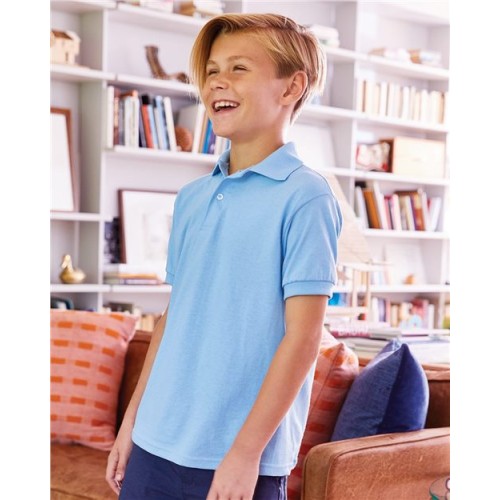 054Y Youth Ecosmart Jersey Polo