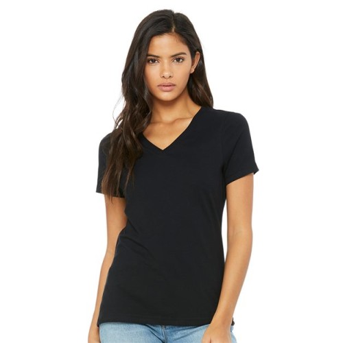 6405 Womens Relaxed Jersey V-Neck Tee