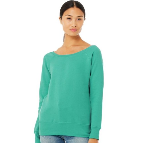 7501 Womens Sponge Fleece Wide Neck Sweatshirt