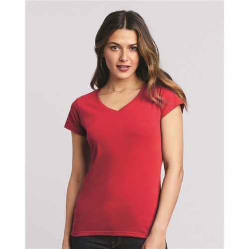 64V00L Softstyle Womens V-Neck T-Shirt