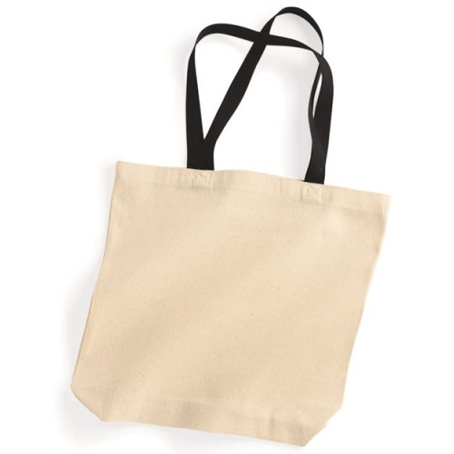 8868 Natural Tote with Contrast-Color Handles