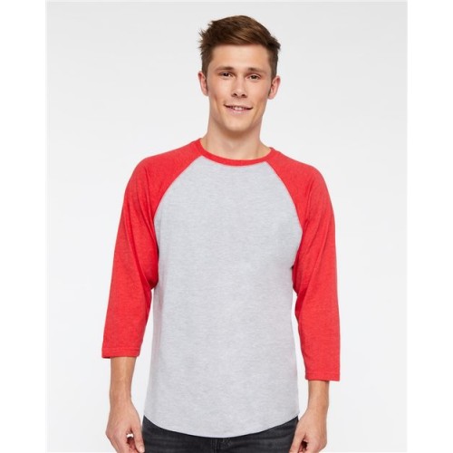 6930 Baseball Fine Jersey Three-Quarter Sleeve Tee