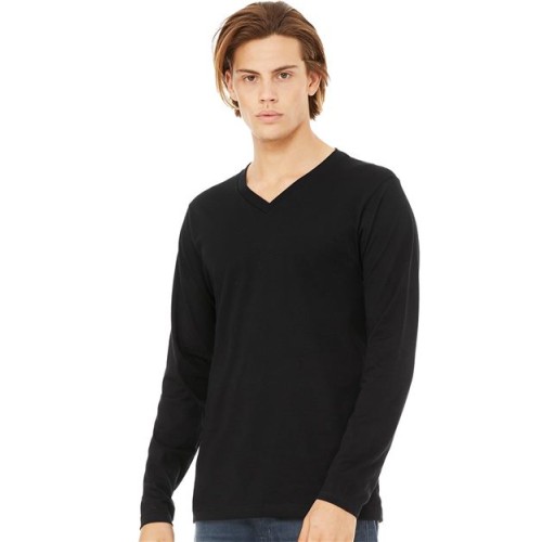 3425 Unisex Long Sleeve V-Neck Tee