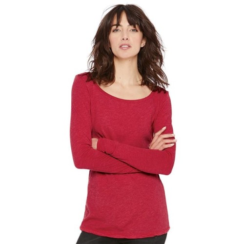 6731 Womens Triblend Scoop Neck Long Sleeve T-Shirt