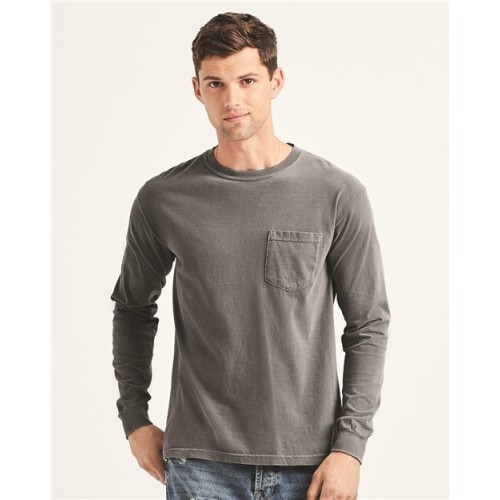 4410 Garment-Dyed Heavyweight Long Sleeve Pocket T-Shirt