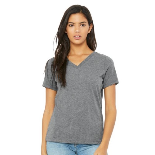 6415 Women's Relaxed Triblend Short Sleeve V-Neck Tee