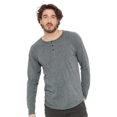 6072 Men's Triblend Henley T-Shirt