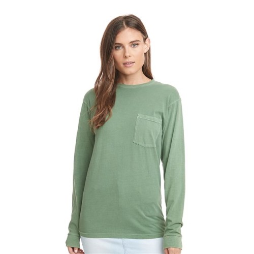 7451 Unisex Inspired Dye Long Sleeve Pocket T-Shirt
