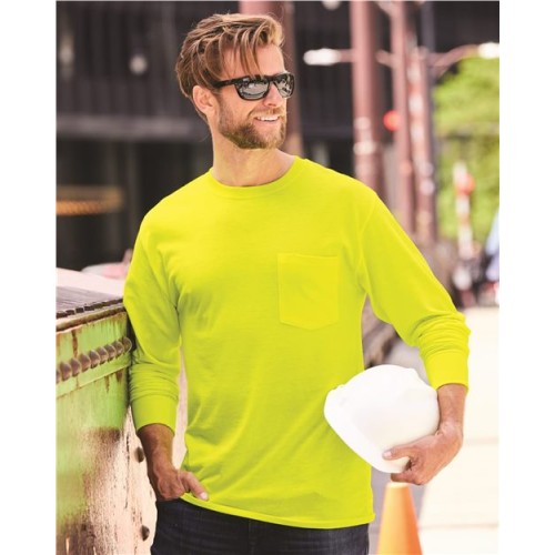 W120 Unisex Workwear Long Sleeve Pocket T-Shirt