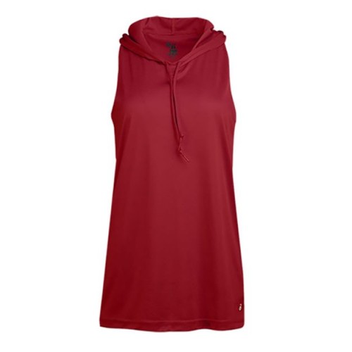 4111 Women's B-Core Racerback Hooded Tank Top