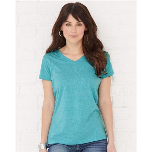 3591 Women's Harborside Mélange V-Neck Tee