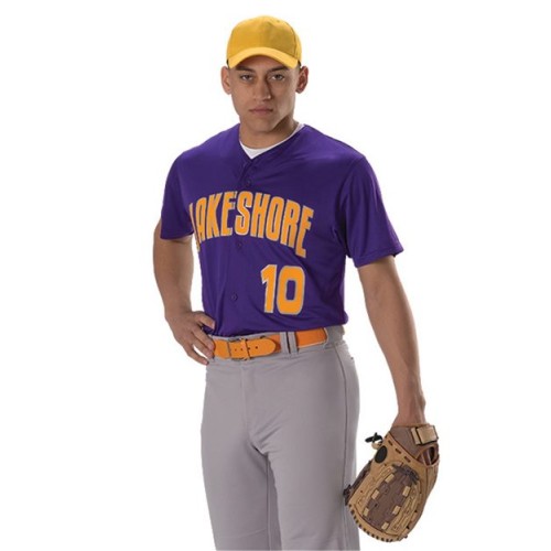 52MBFJY Youth Full Button Lightweight Baseball Jersey