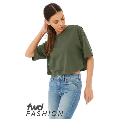 6482 Women's Jersey Crop Tee