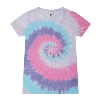 Ladies' V-Neck T-Shirt 1075CD Tie-Dye