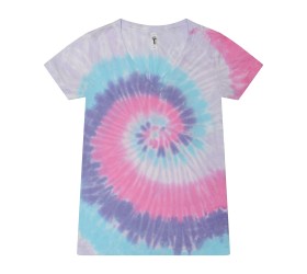 1075CD Tie-Dye Ladies' V-Neck T-Shirt