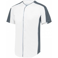 Adult Full-Button Baseball Jersey 1655 Augusta Sportswear