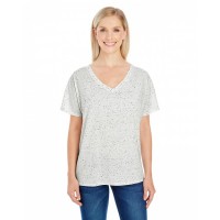 Ladies' Triblend Fleck Short-Sleeve V-Neck T-Shirt 203FV Threadfast Apparel