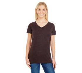 Ladies' Cross Dye Short-Sleeve V-Neck T-Shirt 215B Threadfast Apparel