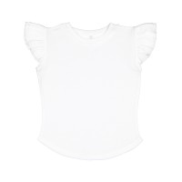 3339 Rabbit Skins Toddler Flutter Sleeve T-Shirt
