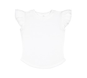 3339 Rabbit Skins Toddler Flutter Sleeve T-Shirt