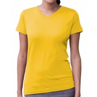 3507 LAT Ladies' V-Neck Fine Jersey T-Shirt