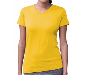 Ladies' V-Neck Fine Jersey T-Shirt 3507 LAT