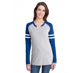 Ladies' Gameday Mash-Up Long Sleeve Fine Jersey T-Shirt 3534 LAT