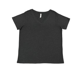 3817 LAT Ladies' Curvy V-Neck Fine Jersey T-Shirt