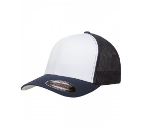 6511W Yupoong Flexfit Trucker Mesh with White Front Panels Cap