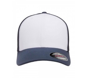 YP Classics Adult Adjustable White-Front Panel Trucker Cap 6606W Yupoong