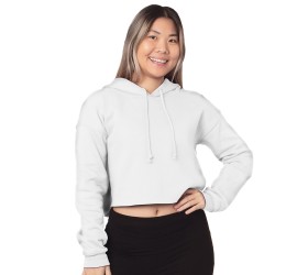 Ladies' Cropped Pullover Hooded Sweatshirt 7750 Bayside