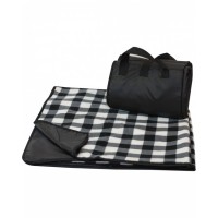 8702 Liberty Bags Fleece/Nylon Plaid Picnic Blanket