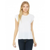 8804 Bella + Canvas Ladies' Flowy Muscle T-Shirt with Rolled Cuff