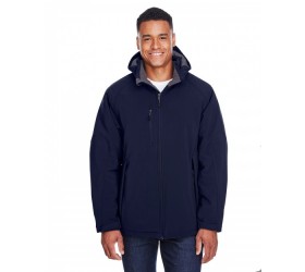 88159 North End Men's Glacier Insulated Three-Layer Fleece Bonded Soft Shell Jacket with Detachable Hood