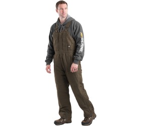 B377 Berne Men's Heartland Insulated Washed Duck Bib Overall