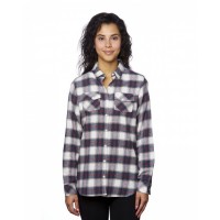 B5210 Burnside Ladies' Plaid Boyfriend Flannel Shirt