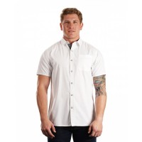 Men's Peached Poplin Short Sleeve Woven Shirt B9290 Burnside