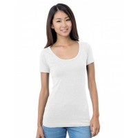 Youth Wide Scoop Neck T-Shirt BA3405 Bayside