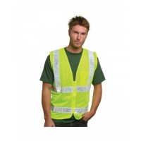 BA3785 Bayside Mesh Safety Vest - Lime