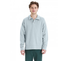 Unisex Garment Dye Polo Collar Sweatshirt GDH490 ComfortWash by Hanes