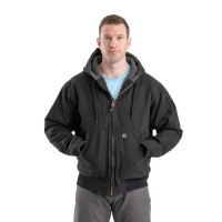 HJ317 Berne Men's Highland Flex180® Washed Duck Hooded Work Jacket