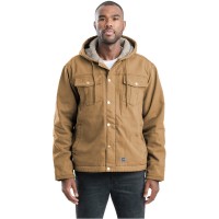 Men's Vintage Washed Sherpa-Lined Hooded Jacket HJ57 Berne
