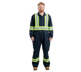 HVC250 Berne Men's Safety Striped Unlined Coverall